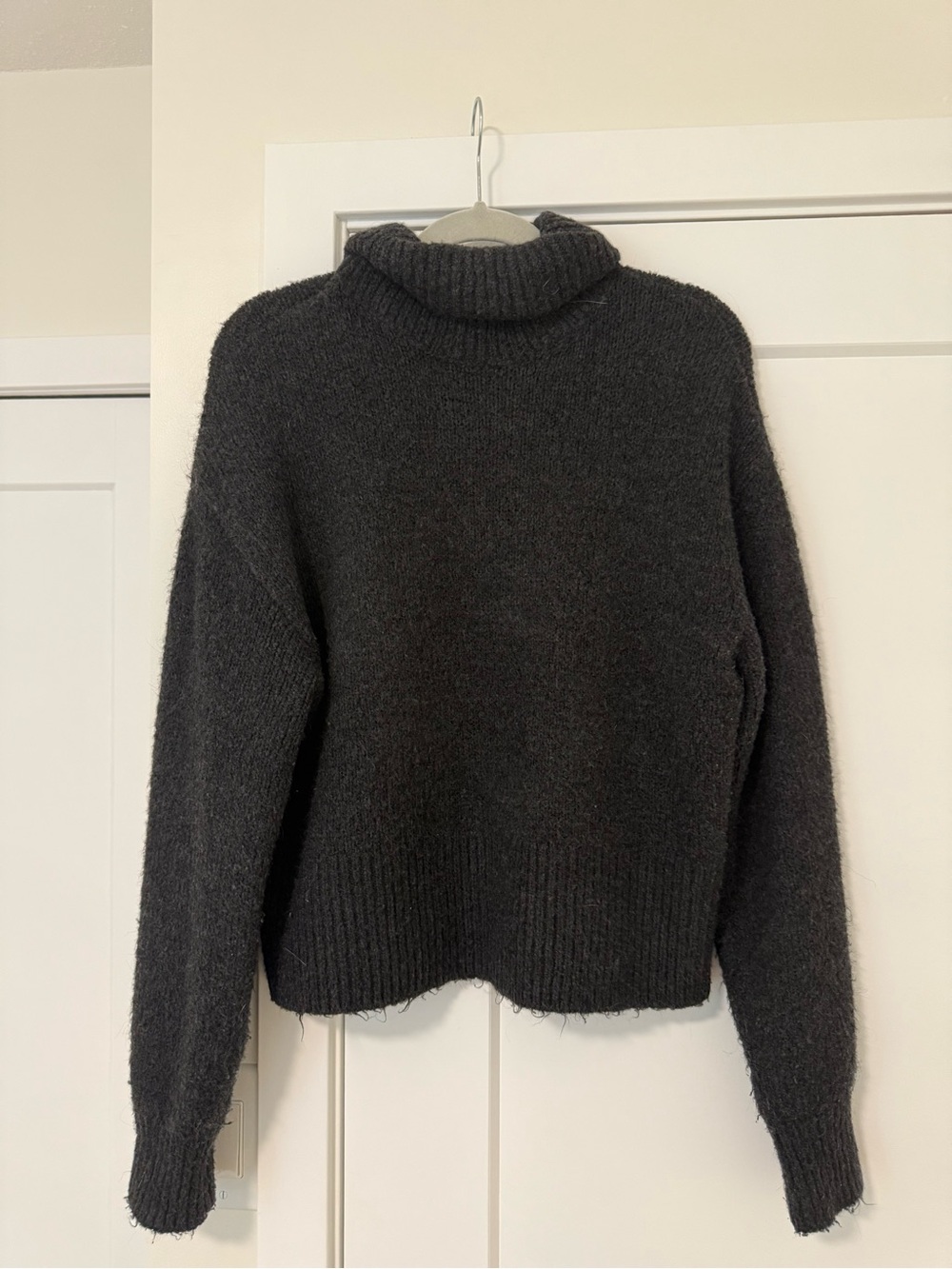 H&M Charcoal Turtleneck Knit Sweater